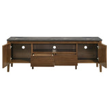 Bradley 63-inch 2-Door SmartTop TV Stand Smokey Grey and Brown | Grey | Smokey Grey / Dark Brown | 706452