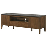 Bradley 63-inch 2-Door SmartTop TV Stand Smokey Grey and Brown | Grey | Smokey Grey / Dark Brown | 706452