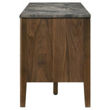 Bradley 63-inch 2-Door SmartTop TV Stand Smokey Grey and Brown | Grey | Smokey Grey / Dark Brown | 706452