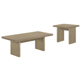 Decker 2-piece Coffee and End Table Set Natural Oak | Beige | Natural Oak | 706468-S2