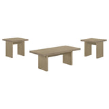 Decker 3-piece Coffee and End Table Set Natural Oak | Beige | Natural Oak | 706468-S3