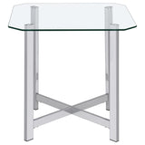 Cronin 2-piece Tempered Glass Top Coffee Table Set Chrome | Silver | Chrome | 706568-S2