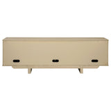 Kailani 79-inch 4-door Cane TV Stand Media Console Beige Oak | Brown | Beige Oak | 706583