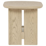 Kailani Coastal Square End Side Table with Shelf Beige Oak | King | Beige | Beige Oak | 706587