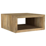 Benton Square Solid Mango Wood Coffee Table Natural | Full | Beige | Natural | 706838