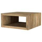 Benton Square Solid Mango Wood Coffee Table Natural | Full | Beige | Natural | 706838