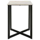 Tobin 2-piece Marble Top Coffee and End Table Set White | King | White | White Marble | 707698-S2