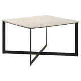Tobin 2-piece Marble Top Coffee and End Table Set White | King | White | White Marble | 707698-S2