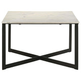 Tobin 2-piece Marble Top Coffee and End Table Set White | King | White | White Marble | 707698-S2