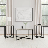 Tobin 3-piece Marble Top Coffee and End Table Set White | White | White Marble | 707698-S3