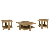 Dawn 3-piece Round Coffee and End Table Set Mango Brown | Brown | Mango | 707718-S3