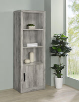 Burke 4-shelf Engineered Wood Media Tower Grey Driftwood | Grey | Grey Driftwood | 707726