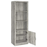 Burke 4-shelf Engineered Wood Media Tower Grey Driftwood | Grey | Grey Driftwood | 707726