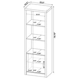 Burke 4-shelf Engineered Wood Media Tower Grey Driftwood | Grey | Grey Driftwood | 707726