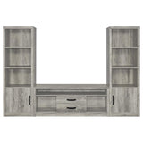 Burke 4-shelf Engineered Wood Media Tower Grey Driftwood | Grey | Grey Driftwood | 707726