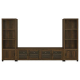 Sachin 3-shelf Engineered Wood Media Tower Dark Pine | 707736