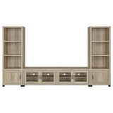 Sachin 3-shelf Engineered Wood Media Tower Distressed Pine | Brown Distressed Pine | 707746