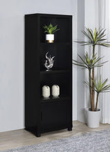 Sachin 3-shelf Engineered Wood Media Tower Black | Black | 707756