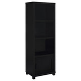 Sachin 3-shelf Engineered Wood Media Tower Black | Black | 707756