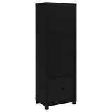 Sachin 3-shelf Engineered Wood Media Tower Black | Black | 707756