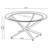 Brooke 2-piece Round Coffee and End Table Set Rose Brass | King | Gold | Rose Brass | 707888-S2