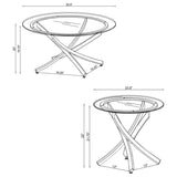 Brooke 3-piece Round Coffee and End Table Set Rose Brass | Gold | Rose Brass | 707888-S3