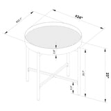 Ozella 3-piece Round Coffee and End Table Set Sandy Black | Black | Sandy Black | 707898-S3