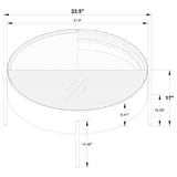 Ozella Round Coffee Table with Hidden Storage Sandy Black | Black | Sandy Black | 707898