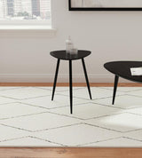 Odessa Triangular Solid Wood End Table Black | King | Black | 707917