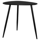 Odessa Triangular Solid Wood End Table Black | King | Black | 707917