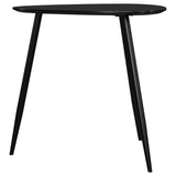 Odessa Triangular Solid Wood End Table Black | King | Black | 707917