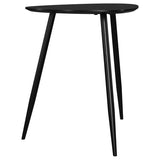 Odessa Triangular Solid Wood End Table Black | King | Black | 707917