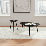 Odessa 2-piece Triangular Coffee and End Table Set Black | Black | 707918-S2