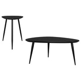 Odessa 2-piece Triangular Coffee and End Table Set Black | Black | 707918-S2