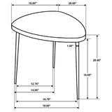 Odessa 3-piece Triangular Coffee and End Table Set Black | Black | 707918-S3