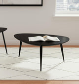 Odessa Triangular Solid Wood Coffee Table Black | Black | 707918
