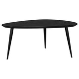 Odessa Triangular Solid Wood Coffee Table Black | Black | 707918