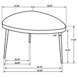 Odessa Triangular Solid Wood Coffee Table Black | Black | 707918