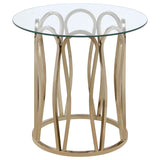 Monett 3-piece Coffee and End Table Set Chocolate Chrome | Gold | Chocolate Chrome | 708058-S3