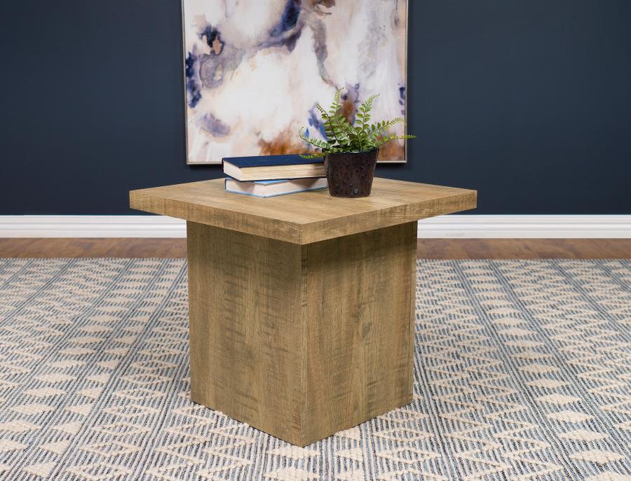 Devar Square Engineered Wood End Table Mango Brown | Brown | Mango | 708067