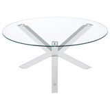 Kenzie 2-piece Round Coffee and End Table Set Chrome | King | Silver | Chrome | 708128-S2