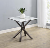 Carvell Square Sintered Stone End Side Table Mirage White | Full | White | Mirage White | 708137
