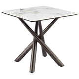 Carvell Square Sintered Stone End Side Table Mirage White | Full | White | Mirage White | 708137