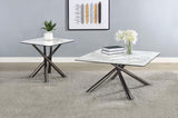 Carvell 2-piece Square Coffee and End Table Set Mirage White | King | White | Mirage White | 708138-S2