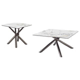 Carvell 2-piece Square Coffee and End Table Set Mirage White | King | White | Mirage White | 708138-S2