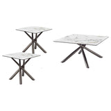 Carvell 3-piece Square Coffee and End Table Set Mirage White | White | Mirage White | 708138-S3