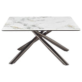 Carvell Square Sintered Stone Top Coffee Table Mirage White | Full | White | Mirage White | 708138