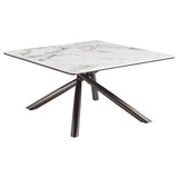 Carvell Square Sintered Stone Top Coffee Table Mirage White | Full | White | Mirage White | 708138