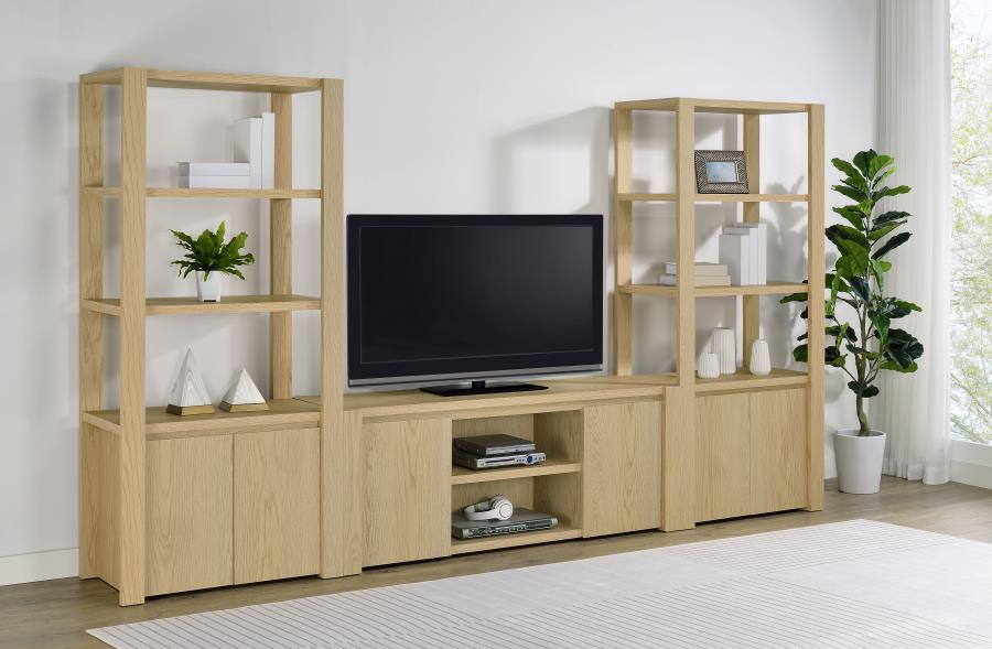 Laurelton 3-piece Entertainment Center TV Stand Light Oak | Full | Brown | Light Oak | 708222-SET