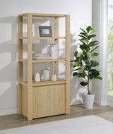 Laurelton 3-shelf Media Tower Tall Pier Cabinet Light Oak | Beige | Light Oak | 708224